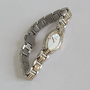 Vintage Luxury Citizen Eco Drive Mother of Pearl Silver Two Tone Dress Watch